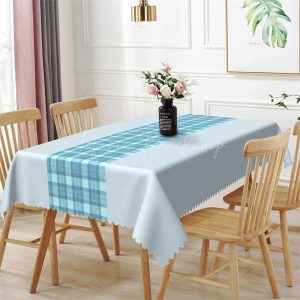 Splicing Grey Green Checkered Rectangle Tablecloth - 52x70 Inch