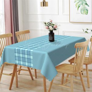 Splicing Modern Green Checkered Rectangle Tablecloth - 52x70 Inch