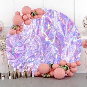 Lofaris Rainbw Colorful Sparkle Round Dance Party Backdrop - Backdrop Cover Only / Diameter 5Ft/1.5M / RH0A498